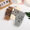 Touch Screen Warm Gloves Leopard Print Student Gloves Warm Skiing Gloves  Outdoor Cycling