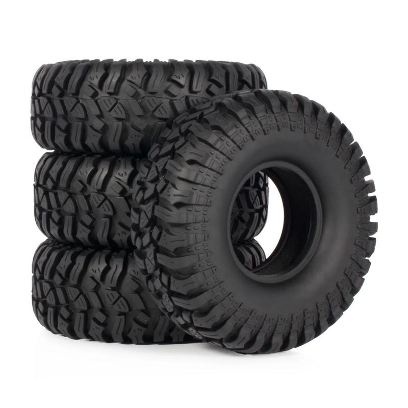 4PCS 114MM 1.9 Rubber Rock Tyres for 1/10 RC Car Crawler Axial SCX10 TRX4 Capra D90 Redcat Gen8 YIKONG WRAITH RR10