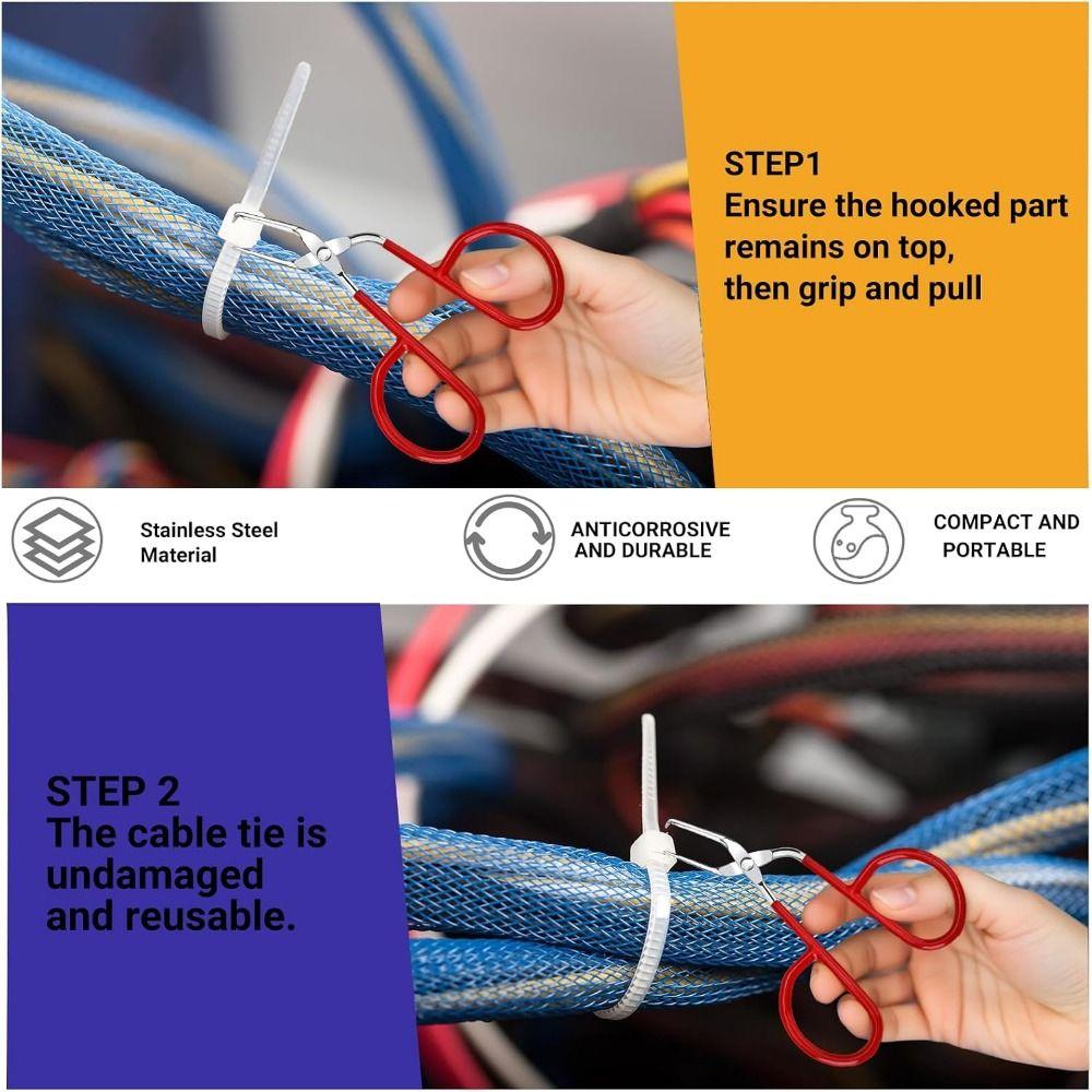 Reusable Zip Tie Remover Stainless Steel Cable Tie Release Pliers Zip Tie Cutter Unlock Cable Ties
