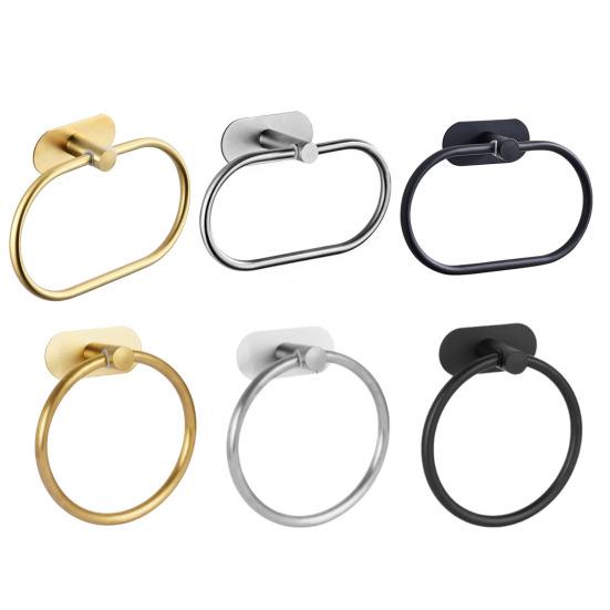 Роскошный настенный крючок для хранения полотенец с кольцом Прочный Легко чистить Простая установка