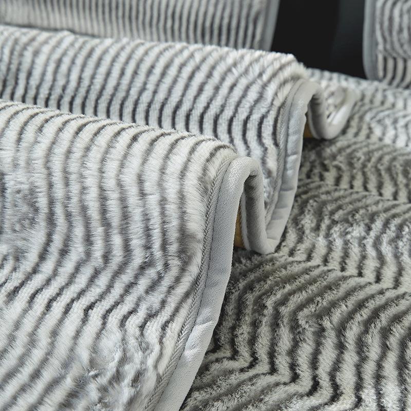 Autumn And Winter Rabbit Velvet Sofa Cushion Thickened Warm Non-slip Plush Soft Non-linting Sofa Towel