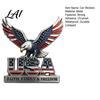 Прочный клейкий автомобильный стикер США Вера Семья и Свобода Металлический значок Орел