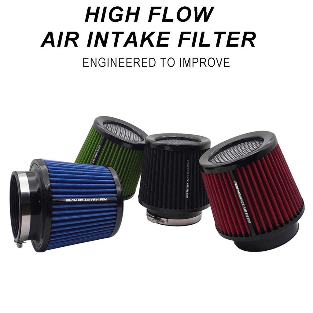 63/76/80MM Cone Air Intake Filter Universal Washable for Car Engine Pipe 2.5/3/3.15inch Sport High Flow Cold Air Intake Filter