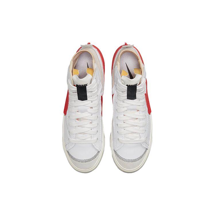 Nike Blazer Mid 77 Jumbo White Habanero Красные кроссовки унисекс из ротанга DD3111-102