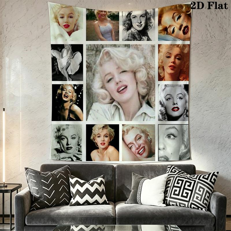 Marilyn Monroe Dress Pose Tapestry Background Cloth Fashion Print Soft Atmospheric Background Cloth Christmas Gift