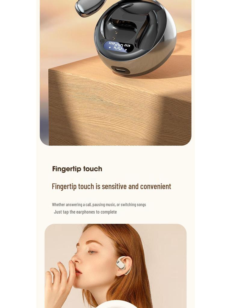Беспроводные Bluetooth-наушники M76 для бега с костной проводимостью, открытого типа, трансграничные