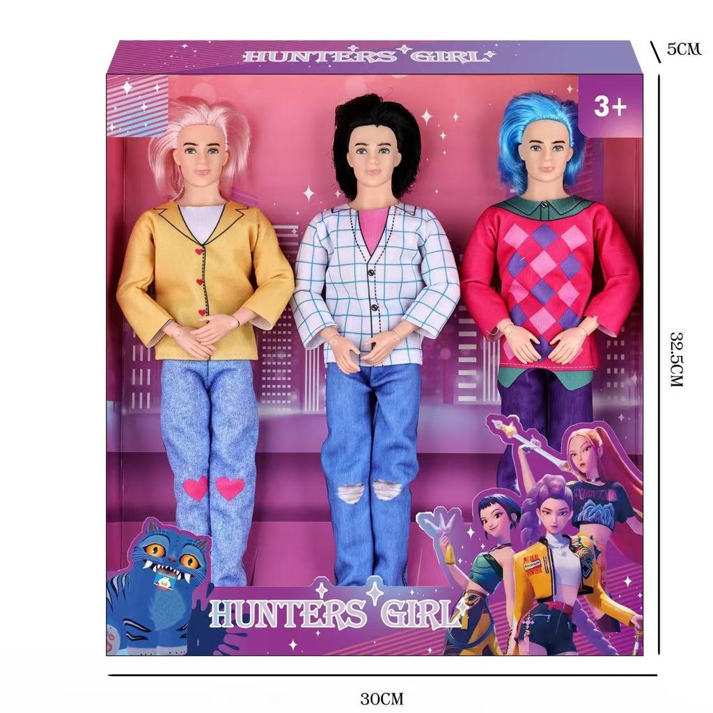 С аксессуарами для музыкальных инструментов K-POP Труппа Девушек-Охотниц на Демонов - Труппа Шака Бой 11,5-дюймовая кукла с 11 шарнирами