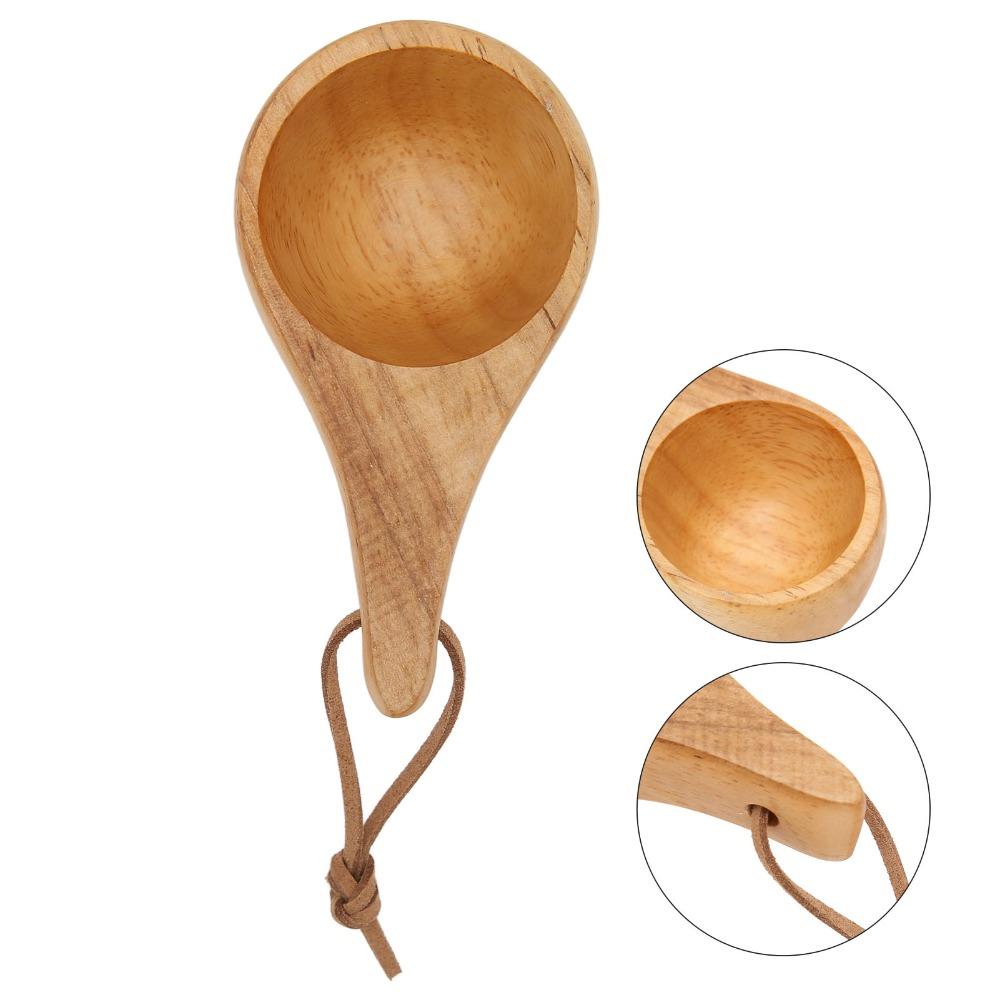 Rubberwood Wooden Drinking Cup 30ml/1oz Capacity Portable Wood Mug Wooden Coffee Cup Parties