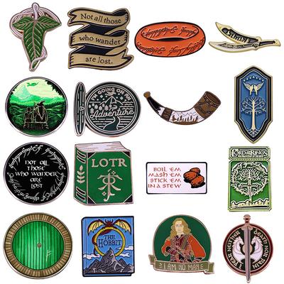 Фильмы Дьюрин Двери Кольцо Эмаль Булавка Властелин Кольца Значки Манга Броши для Женщин Модные Украшения Аксессуары Подарки