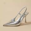 Мода 2025 Туфли на высоком каблуке Женские Летние Новые Французский Стиль Элегантная Сенсация Головной Убор Сзади Пустота Подходят к Юбке Женские Туфли на Тонком Каблуке