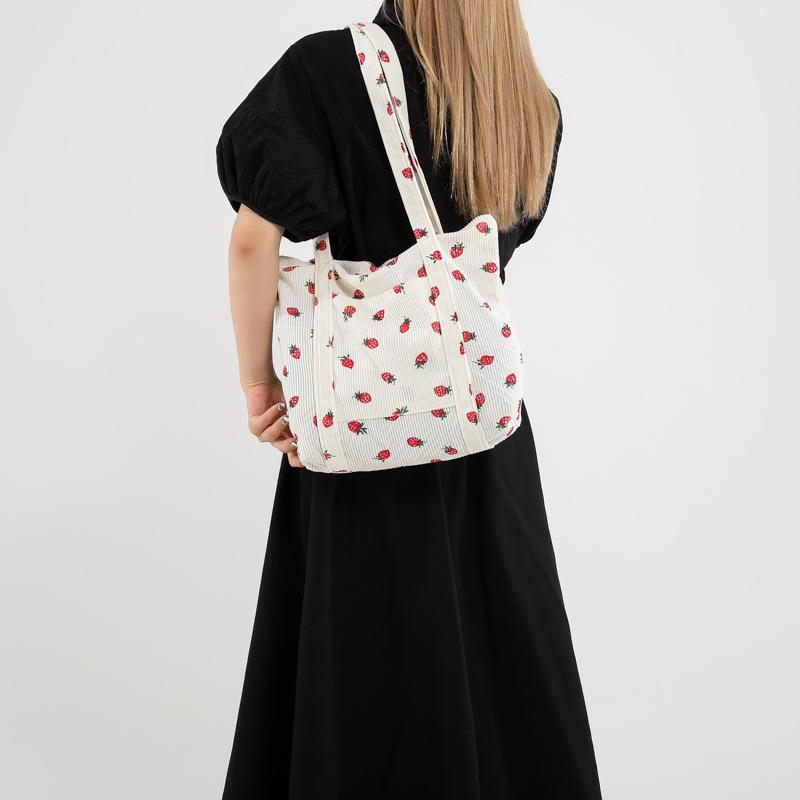 Сумка из ткани для студенческого класса, модная повседневная переносная сумка-тоут 2024, новая простая повседневная сумка через плечо большой емкости для женщин