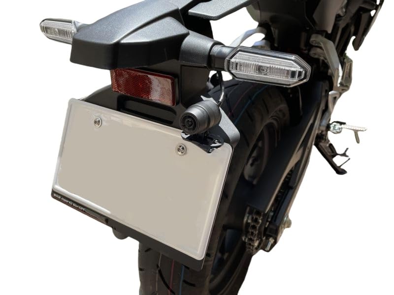 Hyorumu Мотоциклетный регистратор с камерой заднего вида, зажим для номерного знака, держатель номера, верхний правый тип крепления, совместим с Mitsuba Sankowa EDR-11/