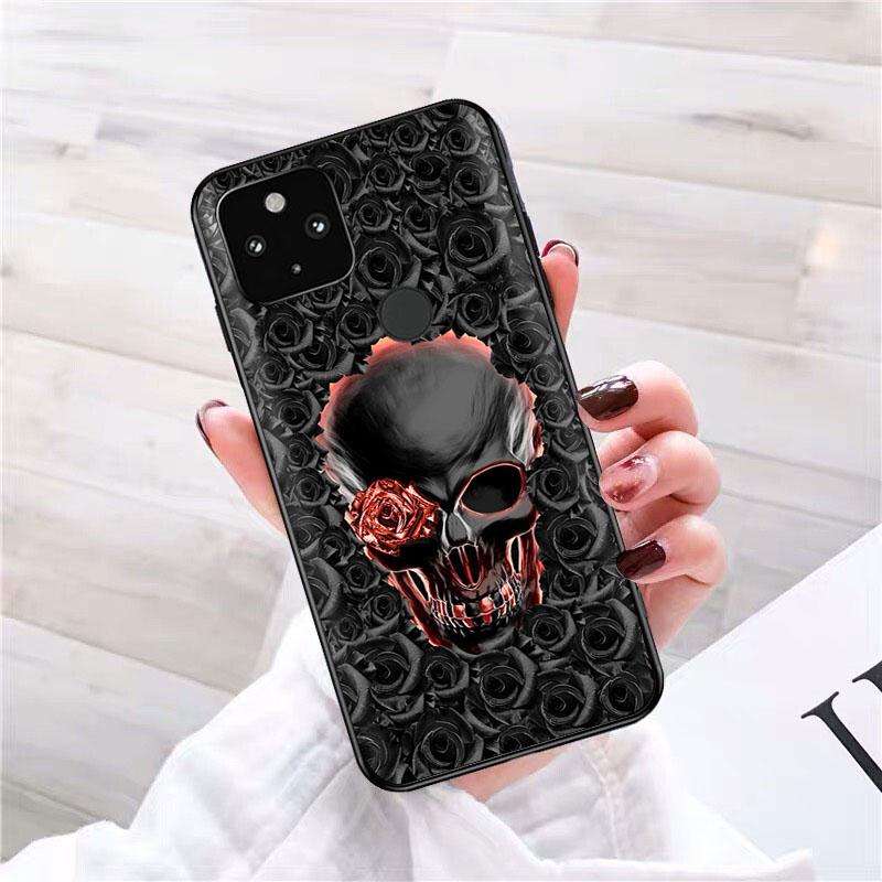 Чехол для телефона с костями черепа для Google Pixel 7 Pro 7 6A 6 Pro 5A 4A 3A Pixel 4 XL Pixel 5 6 4 3 XL 3A XL 2 XL