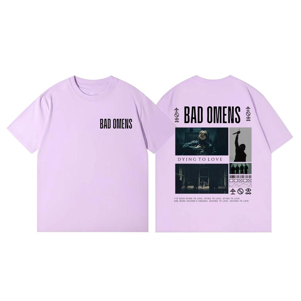 Bad Omens Рок-группа Мерч Футболка Мужская Женская Одежда Высокое Качество Мода Короткий Рукав Летние Повседневные Хлопковые Футболки