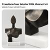 Torso Sculpture with Marble Base Modern Decorative Object Antiqued for Bookshelf