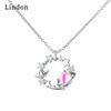 Женское ожерелье Lindon, кулон из медного сплава, циркон, модный подарок