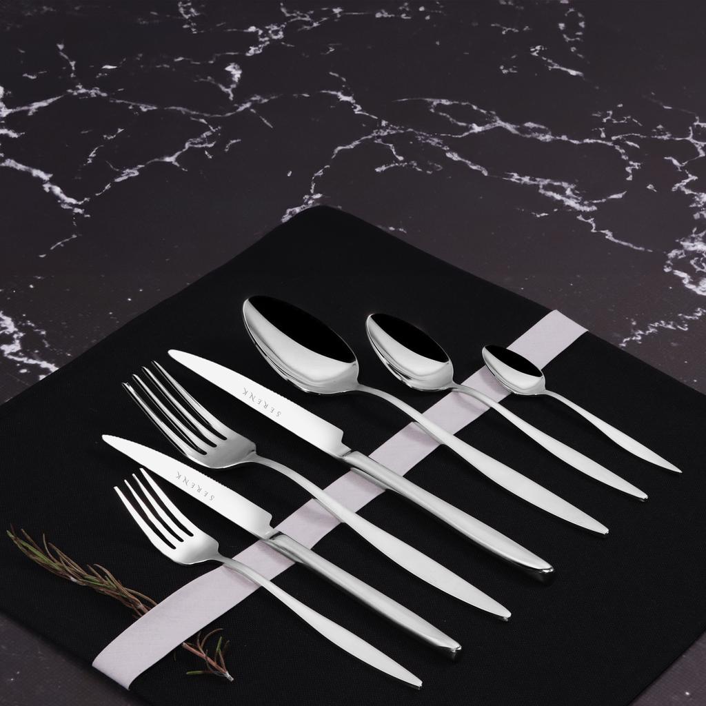 Serenk Milan Stainless Steel Cutlery Set 42 Pieces