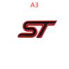 3D Металлическая эмблема ST на руль автомобиля, наклейка-значок для Focus 2 3 MK2 MK3 MK4 MK7 Fiesta Kuga Explorer Edge