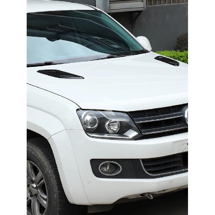 Car Hood Air Vent Cover Trim For Volkswagen Amarok 2011-2018 ABS Carbon Fiber Exterior Car Accessories