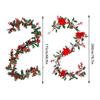 1 шт. Красная ягода, домашний декор, сосновая гирлянда, искусственные растения, ротанговая подвесная лоза, домашний декор, рождественские лозы, шишки, листья, лоза