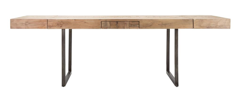 Dinner Table Mumbai expandable Cm 160x90x77-Total Lenght cm 240 (Acacia Nilotica)