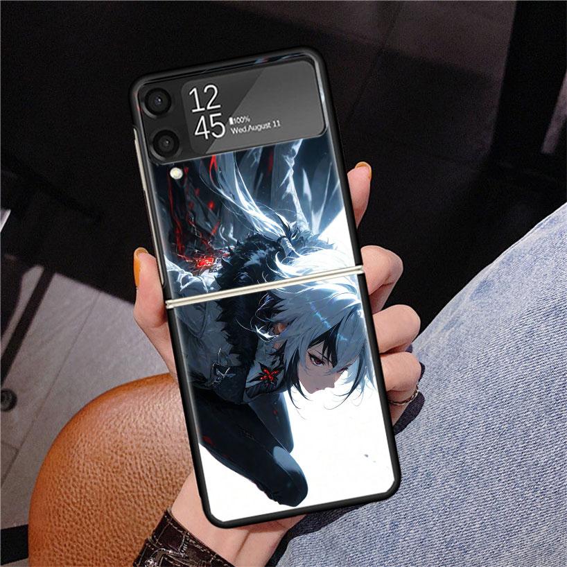 Arlecchino Genshin Impact Phone Case For Samsung Z Flip 7 6 5 4 3 Galaxy ZFlip7 ZFlip6 ZFlip5 ZFlip4 ZFlip3 5G Print Cover
