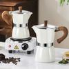 150ml 300ml Wooden Handle Manual Gas Vintage Espresso Maker Moka Pot Brewing Tools Cafe Accessories