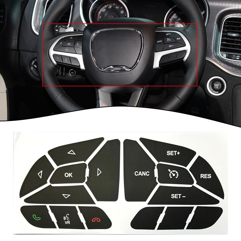 Наклейки для ремонта кнопок рулевого колеса автомобиля Наклейки для Dodge Charger 2016 - 2025 Наклейка для ремонта кнопок салона автомобиля