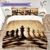 Chess piece Pattern Bedding uilt Set uilt Cover Pillowcase Home Decoration Birthday Gift (1 * duvet cover + 2 * pillowcase  without core)