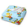 Cozy Blanket Picnic Bart S-Simpson Skateboarding Pattern Throw Blanket Funny  Bedspread For Home Decor