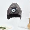Осенне-зимний велоспорт мужчины и женщины литиевая батарея вязаная шерсть уличный передний фонарь освещение ночная дорога защита ушей светодиодная шапка шапка со светом