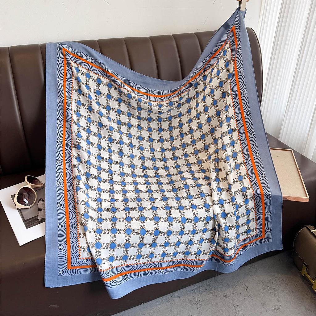 Square Scarf Headscarf Retro Imitation Wool Fashion Scarf Scarf Scarf Dual-purpose Shawl Scarf Spring and Summer Women