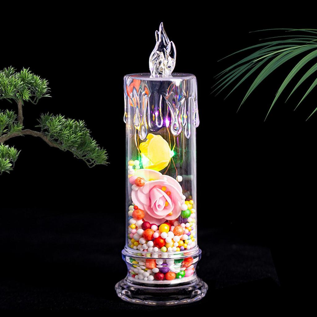 Preserved Roses Eternal Handmade with Colorful Lights Romantic Gift Home Decor for Teachers Her Kids