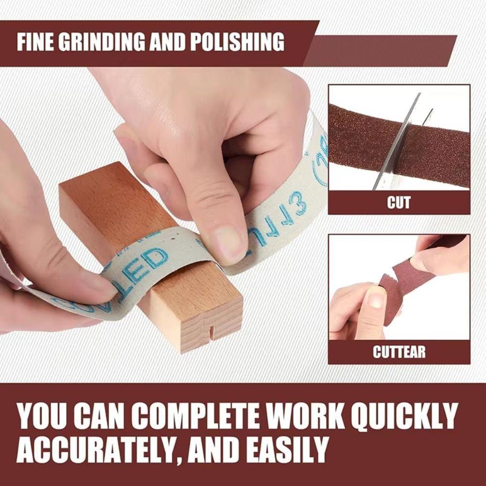 4/5/6 rolls with Dispenser Cloth Rolls Metal Emery Cloth Alumina Sandpaper Wall Surfaces