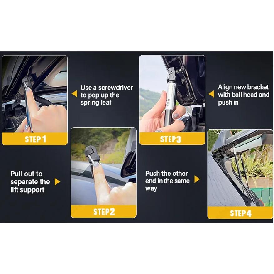 51238240596 2Pcs Front Hood Struts Lift Support Shock Struts For BMW 7 Series E65 E66 E67 745i 750i 760i 760Li 2001-2008