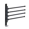 4-Arms Swivel Towel Bars Rotatable Towel Rack Hanger WithWall Mounted Storage Rack with Hooks Bathroom Swing Shower Towel Shelf