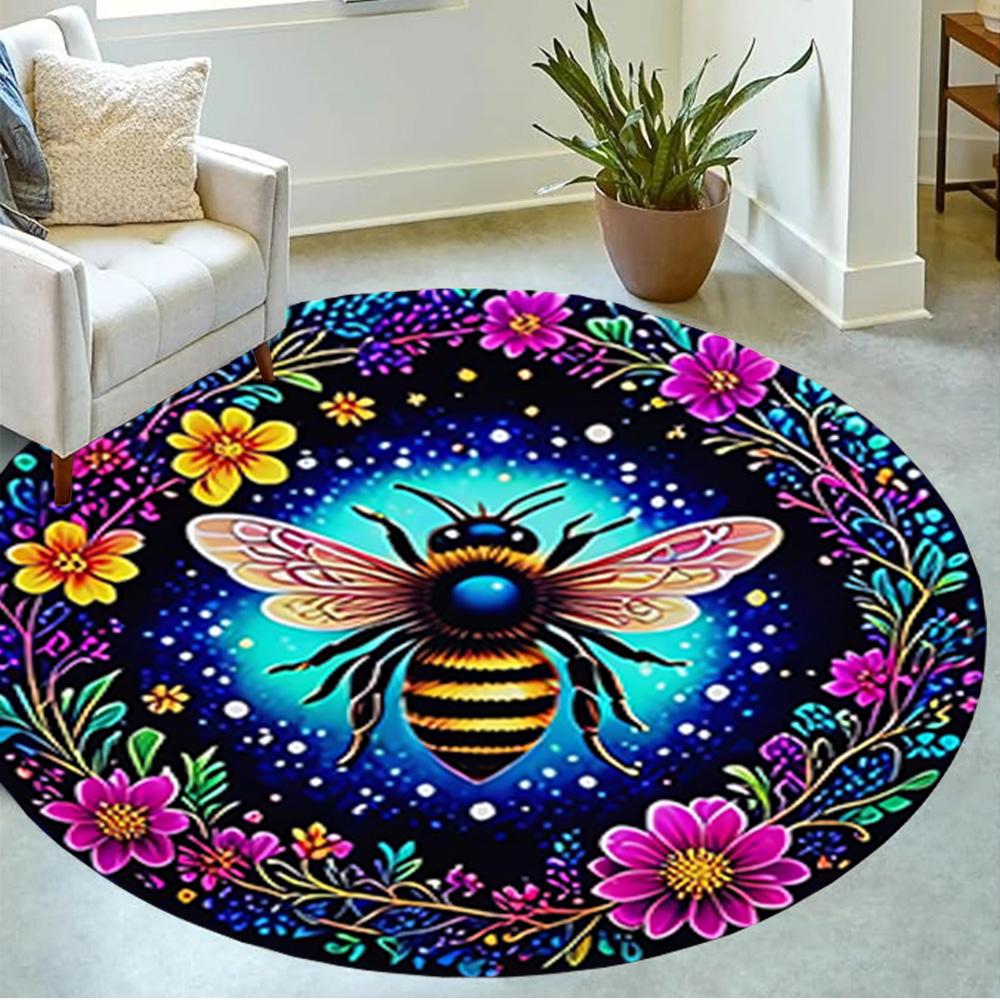 1pc home carpet bee and flowers design for office decor gift living room bedroom non slip carpet
