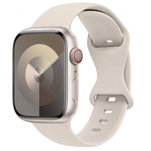 Силиконовый ремешок для Apple Watch Band 45 мм 44 мм 41 мм 40 мм 42 мм 46 мм ultra 49 мм Спортивный браслет correa серия 11 7 8 9 10 4 3 5 6 se