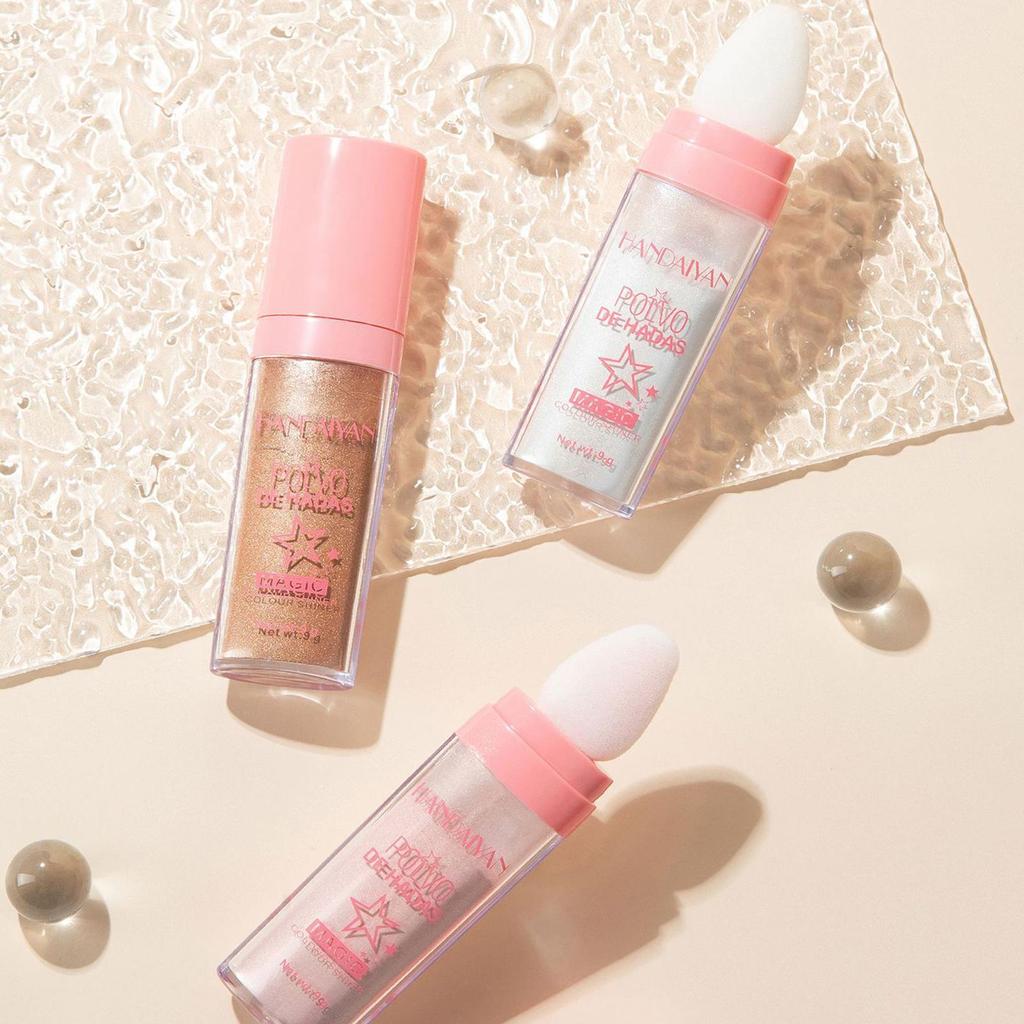 3 цвета, пудра-хайлайтер Polvo De Hadas, блестящая пудра, мерцающая контурная румяна, пудра для макияжа для лица, тела, 9 г