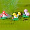 Delicate Mushroom Statue Cartoon Resin Ornamental KTY