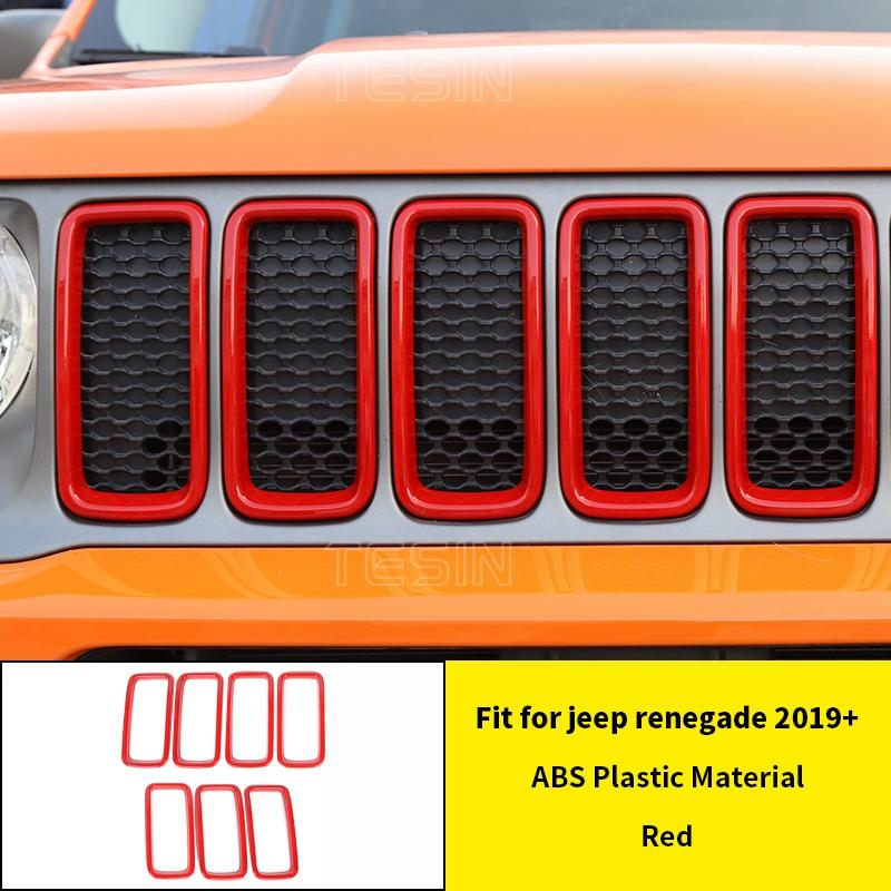 Car Front Grille Headlight Lamp Decoration Cover for Jeep Renegade 2019 2020 2021 2022 2023 2024 Lamp Hoods Exterior Accessories