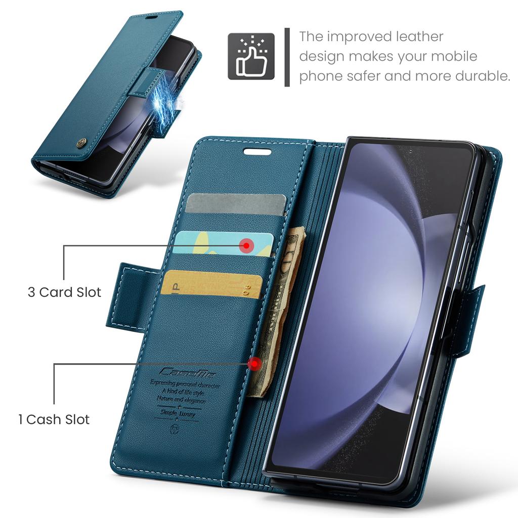 Деловой стиль Флип-чехол-книжка из кожи для Samsung Z Fold 8 Ultra 7 6 5 Fold7 Магнитная подставка Держатель для карт Кошелек Чехол для телефона