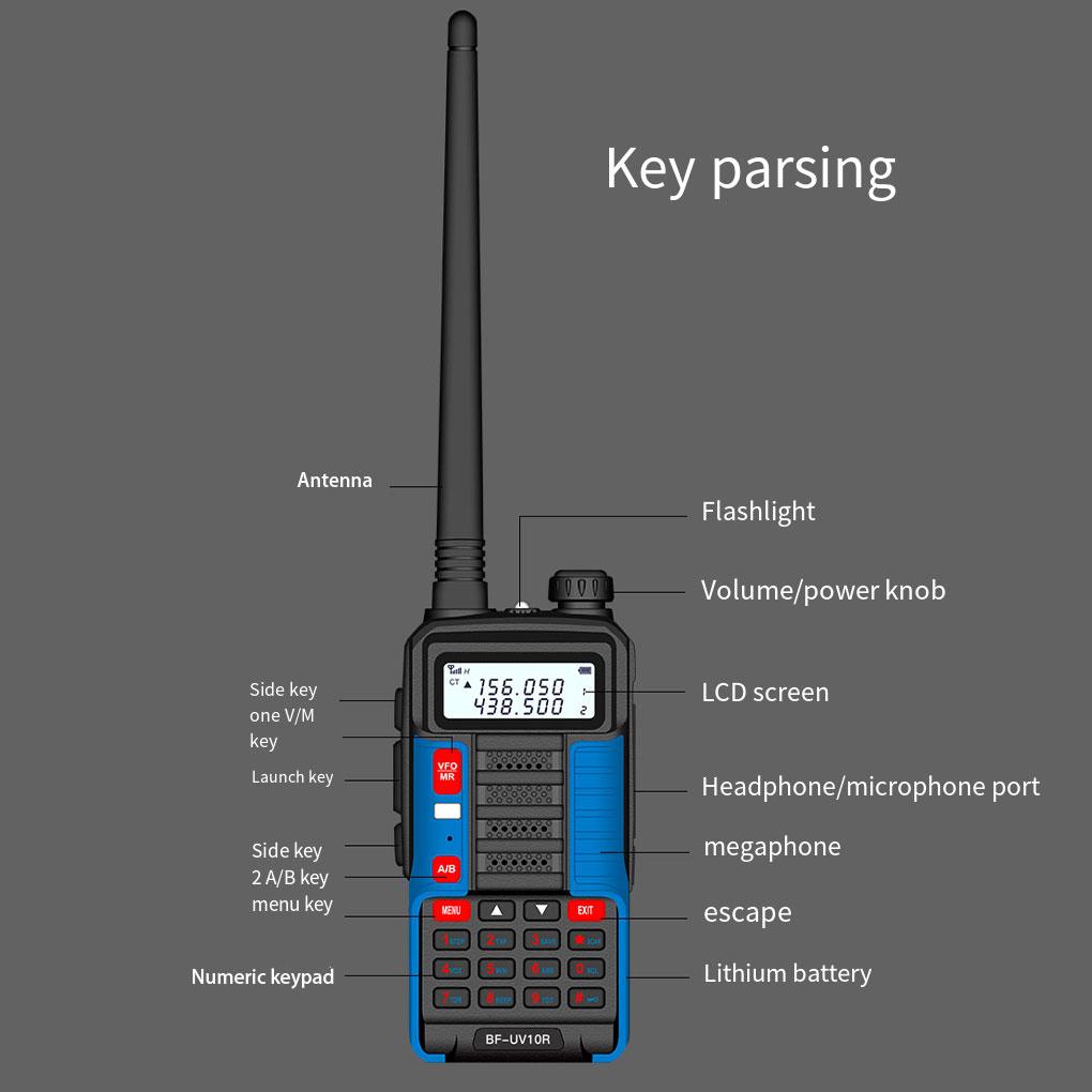 Baofeng Radios UV-10R 2 Way Ham Radio Station USB Fast Charging Dual Band Portable 10W Professional Walkie Talkie UV10R