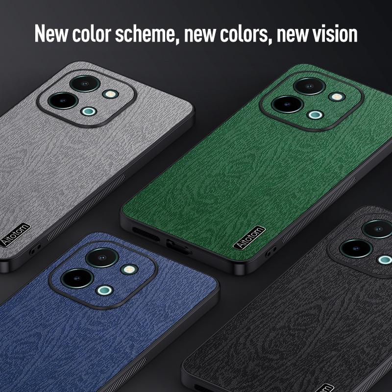Высококачественный силиконовый чехол с текстурой из натуральной кожи для Vivo X100 X90 X80 X70 X60 Ultra IQOO Neo 9 8 7 6 5 3 S Pro Plus, полная защита телефона
