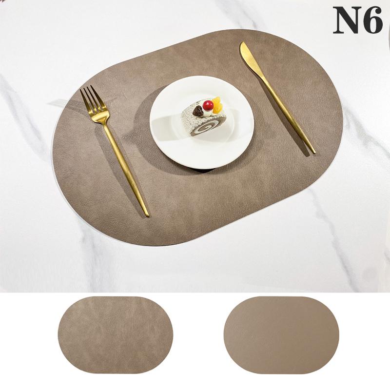 Кожаный коврик под приборы овальный маслостойкий коврик для стола домашний обеденный кухонный стол подставка под приборы дизайн обеденный водонепроницаемый термостойкий домашний декор
