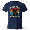 Cute HandDrawn Cat Doodle Print 100 Cotton TShirt Ultra Soft Round Neck Short Sleeve Tee for Unisex Unisex