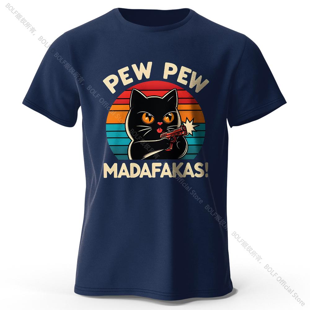 Cute HandDrawn Cat Doodle Print 100 Cotton TShirt Ultra Soft Round Neck Short Sleeve Tee for Unisex Unisex