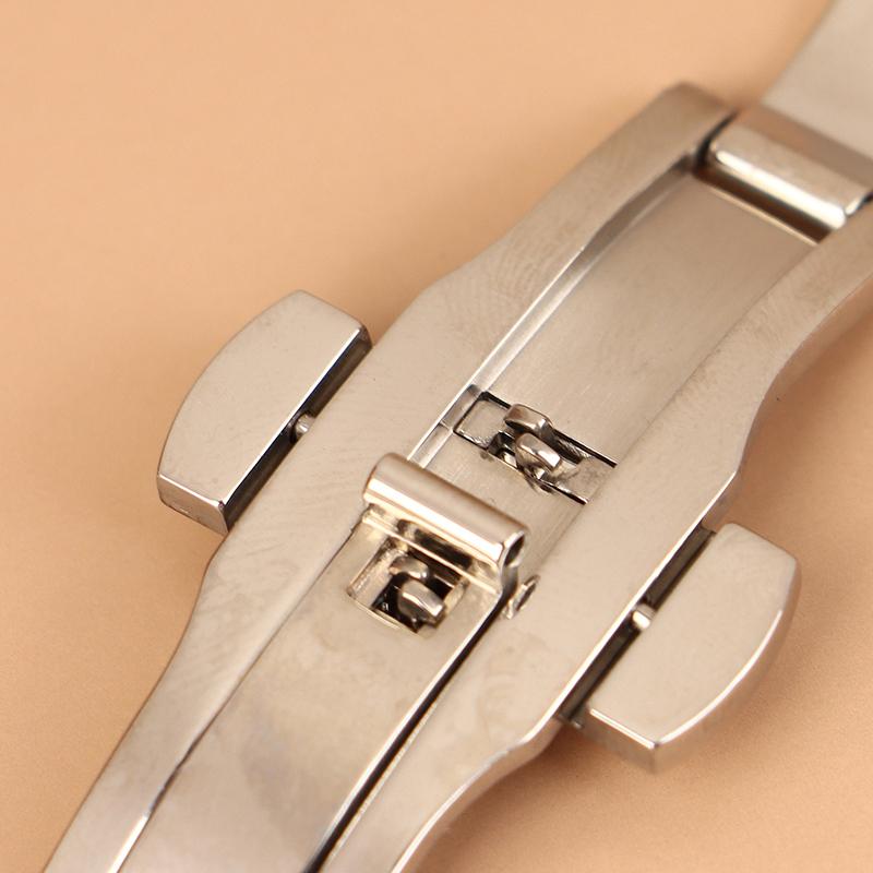 1 шт., нержавеющая сталь, застежка-бабочка, полированная кнопка, ремешок для часов, 15/17/19/21/23/25 мм, застежка для часов, аксессуары