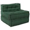 Modular Sofa Set 4 pcs Green Fabric