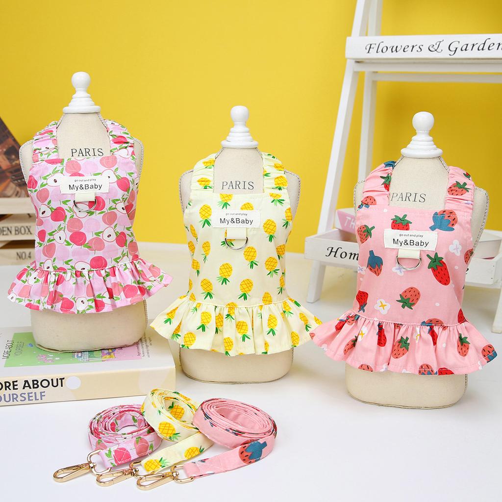 Весна/лето 2023 Одежда для домашних животных Юбка для собак Teddy Schnauzer Маленькая юбка с фруктами для собак (исключая веревку) одежда для домашних животных, одежда для кошек